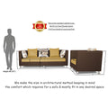 Adorn India Exclusive Two Tone Alica 3-1-1 Five Seater Sofa Set (Brown & Beige), Wood, Foam