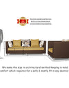Adorn India Exclusive Two Tone Alica 3-1-1 Five Seater Sofa Set (Brown & Beige)