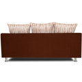 Adorn India Dexter 3 Seater Sofa Digitel Print (Beige & Brown)