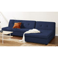 Adorn India Atlas Modular Sofa Set (Dark Blue)(3 Year Warranty)
