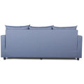 Adorn India Straight Line Three Seater Sofa(Dark Grey)