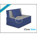 Adorn India Easy 2 Seater Sofa cumbed 3x6 (Blue & Grey) (1 Year Warranty)