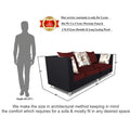 Adorn India Exclusive Two Tone Alica Three Seater Sofa (Maroon & Black)