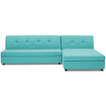 Adorn India Atlas Modular Sofa Set (Aqua Blue) (3 Year Warranty)