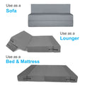 Adorn India Easy Treno 2 Seater Sofa Cum Bed Sit & Sleep Perfect for Guest, Colour Grey, 4'x6' (1 Year Warranty)