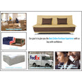 Adorn India Exclusive Two Tone Arden 4 Seater Wood Sofa Cum Bed 4 x 6 (Brown & Beige) (3 Year Warranty)