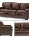 Adorn India Exclusive Rosina Leaterette 3+2 Sofa Set (Light Brown)