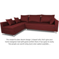 Straight Line 6 seater L Shape Sofa set (Left Side Handle)(Maroon)