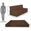 Adorn India Easy Treno 3 Seater Sofa Cum Bed Sit & Sleep Perfect for Guest, Colour Brown, 6'x6', (1 Year Warranty)