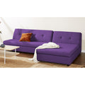 Adorn India Atlas Modular Sofa Set (Purple), Wood, Foam