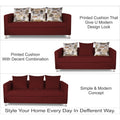 Adorn India Alita 3-1-1 Compact 5 Seater Sofa Set (Maroon)