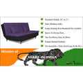 Adorn India Aspen Three Seater Sofa cum bed (Purple & Black)