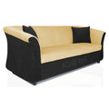 Adorn India Acura 3 Seater Sofa(Beige & Black)