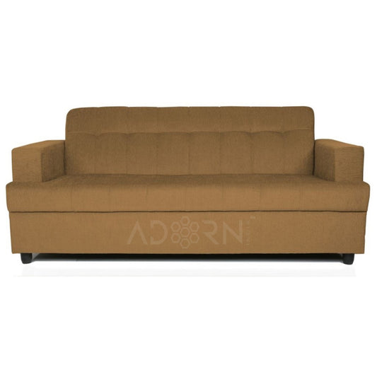 Adorn India Aleena 3 Seater Sofa (Camel)