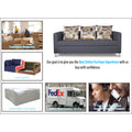 Adorn India Alita 3 Seater Compact Sofa (Dark Grey)