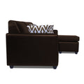 Adorn India Monteno Leatherette Modular 4 Seater Sofa Set (Brown) (3 Year Warranty)