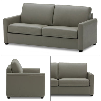 Adorn India Exclusive Flavio Leaterette 3+2 Sofa Set (Grey)