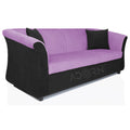 Adorn India Acura 3 Seater Sofa(Light Purple & Black)
