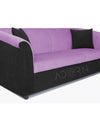 Adorn India Acura 3 Seater Sofa(Light Purple & Black)