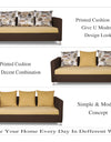 Adorn India Two Tone Alita Compact 3-1-1 Sofa Set (Brown and Beige)