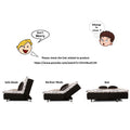 Adorn India Berry 3 Seater Sofa Cum Bed Digitel Print (Grey & Black)