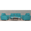 Adorn India Alexia 3+1+1 Sofa Set(Aqua Blue)