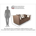 Adorn India Alica Three Seater Sofa (Camel)