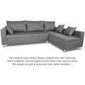 Straight line L Shape Sofa (Light Grey)