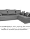 Adorn India Straight line 6 seater L Shape Sofa set (Light Grey)