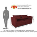 3 Seater Sofa Cum Bed Straight line (Maroon), Wood, Foam