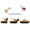 Adorn India Berry 3 Seater Sofa Cum Bed Digitel Print (Brown & Beige)