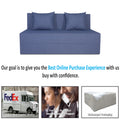 Adorn India Easy Two Seater Sofa Cum Bed Checks Design 4' x 6' (Grey)