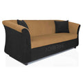 Adorn India Acura 3 Seater Sofa(Camel & Black)