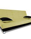 Adorn India Alyssum 3 seater sofa cum bed (green & black)