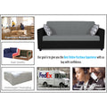 Adorn India Rio Highback 3 Seater Sofa(Black & Grey) (3 Year Warranty)