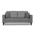 Adorn India Hector Stripes 3 Seater Sofa (Grey) Martin Plus (3 Year Warranty)