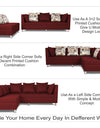 Adorn India Alica Modular Sofa Set(Maroon)