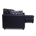 Adorn India Monteno Leatherette Modular 4 Seater Sofa Set (Black) (3 Year Warranty)