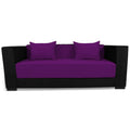 Almond 3 Seater Sofa cumbed(Dark Purple & Black)