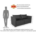Adorn India Straight line 3 Seater Sofa Cum Bed (Dark Grey), Wood, Foam
