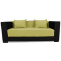 Almond 3 Seater Sofa cumbed(Green & Black)