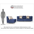 Adorn India Alica Modular Sofa Set (Blue)
