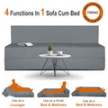 Adorn India Easy Treno 3 Seater Sofa Cum Bed Sit & Sleep Perfect for Guest, Colour Grey, 6'x6' (1 Year Warranty)