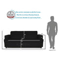 Adorn India Aleena 3 Seater Sofa(Black)