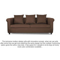 Adorn India Magnum 3 Seater Sofa (Brown)