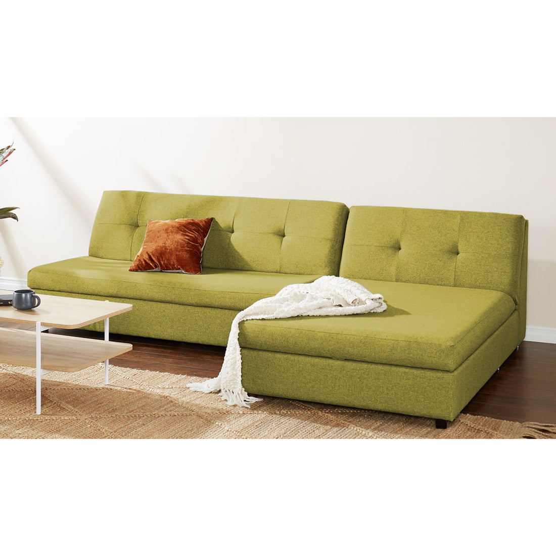 Adorn India Atlas Modular Sofa Set (Green) (3 Year Warranty)