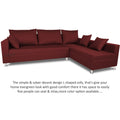 Straight line 6 seater L Shape Sofa set (Maroon)