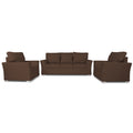 Adorn India Alexia Five Seater Sofa Set 3-1-1 (Brown)