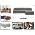 Adorn India Atlas Wood Modular Sofa Set (Light Grey) (3 Year Warranty)