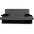Adorn India Alyssum 3 Seater Sofa Cumbed (Grey & Black)